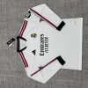 26-27 Real Madrid Home Long Sleeve Jersey | White with Green & Pink Adidas Soccer Shirt
